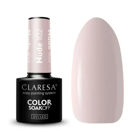 Claresa Lakier Hybrydowy Nude nr 102 - 5ml