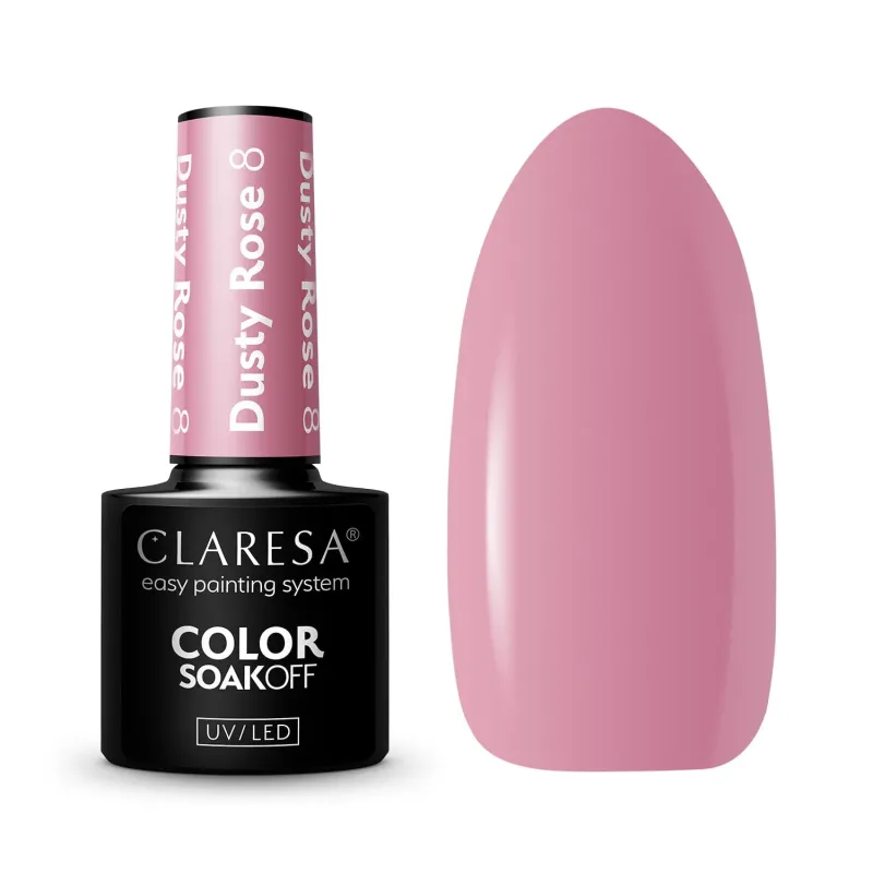 Claresa Lakier Hybrydowy Dusty Rose 8 - 5g