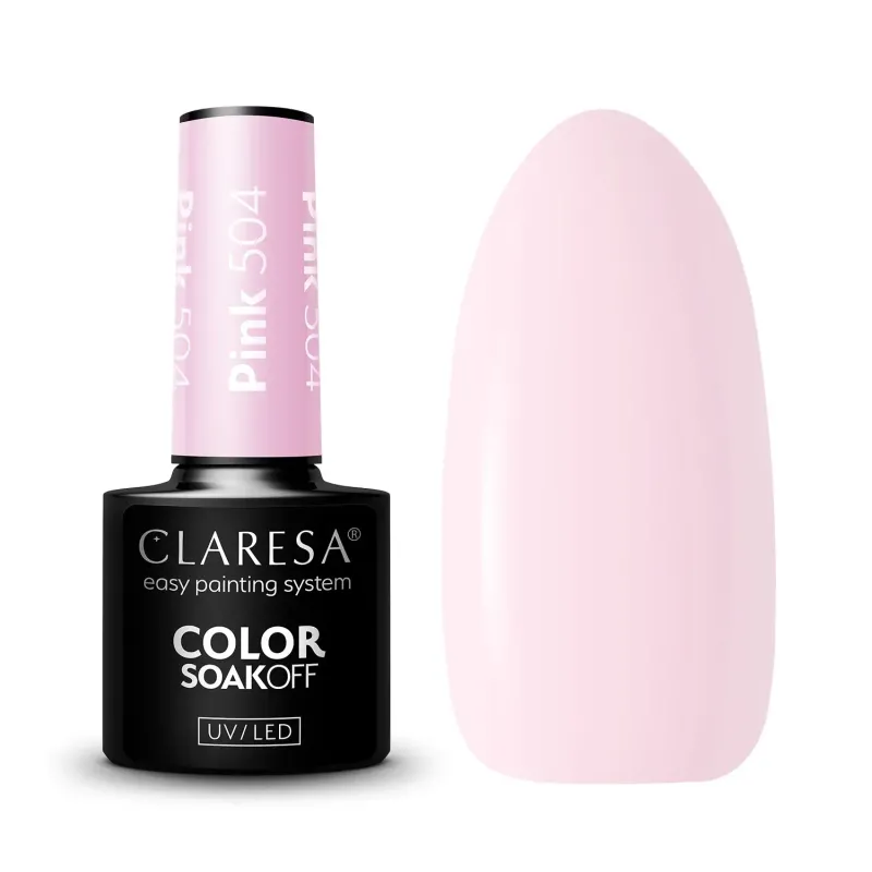 CLARESA Lakier hybrydowy Pink nr 504 - 5g