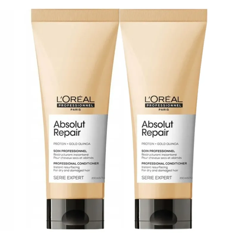 L'Oréal Absolut Repair Gold zestaw odżywek do włosów zniszczonych 2x200ml