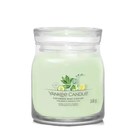 Yankee Candle Signature Cucumber Mint Cooler  - Świeca Średnia 368g