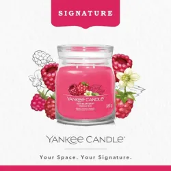 Yankee Candle Signature RED RASPBERRY  - Świeca Średnia 368g