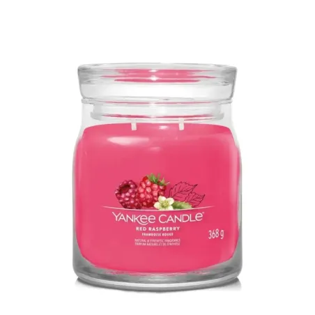 Yankee Candle Signature RED RASPBERRY  - Świeca Średnia 368g