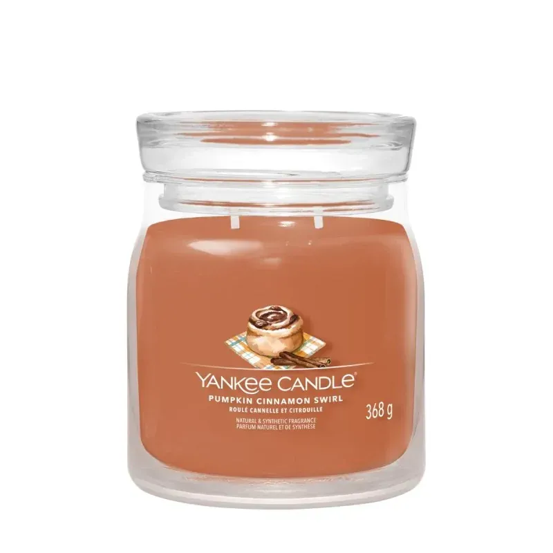 Yankee Candle Signature PUMPKIN CINNAMON SWIRL  - Świeca Średnia 368g