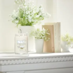 Yankee Candle Signature CLEAN COTTON duża świeca z dwoma knotami 567g