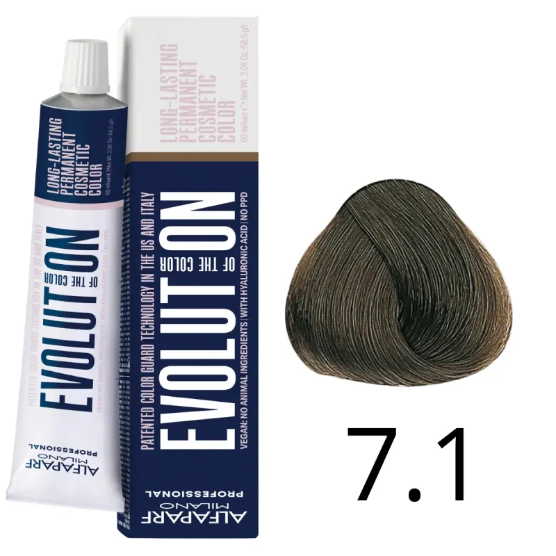 Alfaparf Milano Evolution of Color, farba do włosów nr 7.1 - 60ml