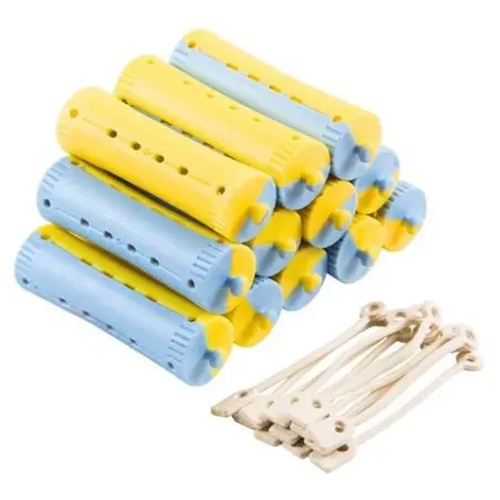 ARTE TOOLS – Wałki do trwałej ondulacji NIEBIESKO-ŻÓŁTE 22 mm (12 szt.)