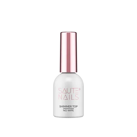 SAUTE NAILS Top Hybrydowy z Drobinkami Shimmer Top No Wipe 8ml