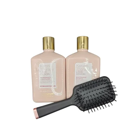 Alfaparf Keratin Therapy Lisse Design - zestaw Revitalizing Kit szampon + odżywka + szczotka