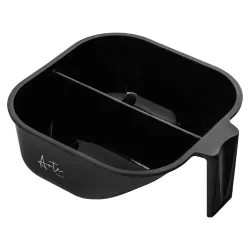 ARTE TOOLS – Podwójna miska kwadratowa do farbowania włosów - czarna