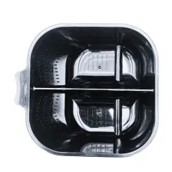 ARTE TOOLS – Podwójna miska kwadratowa do farbowania włosów - czarna