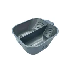 ARTE TOOLS – Podwójna miska kwadratowa do farbowania włosów - popielata