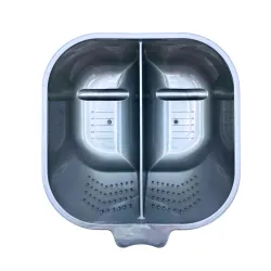 ARTE TOOLS – Podwójna miska kwadratowa do farbowania włosów - popielata