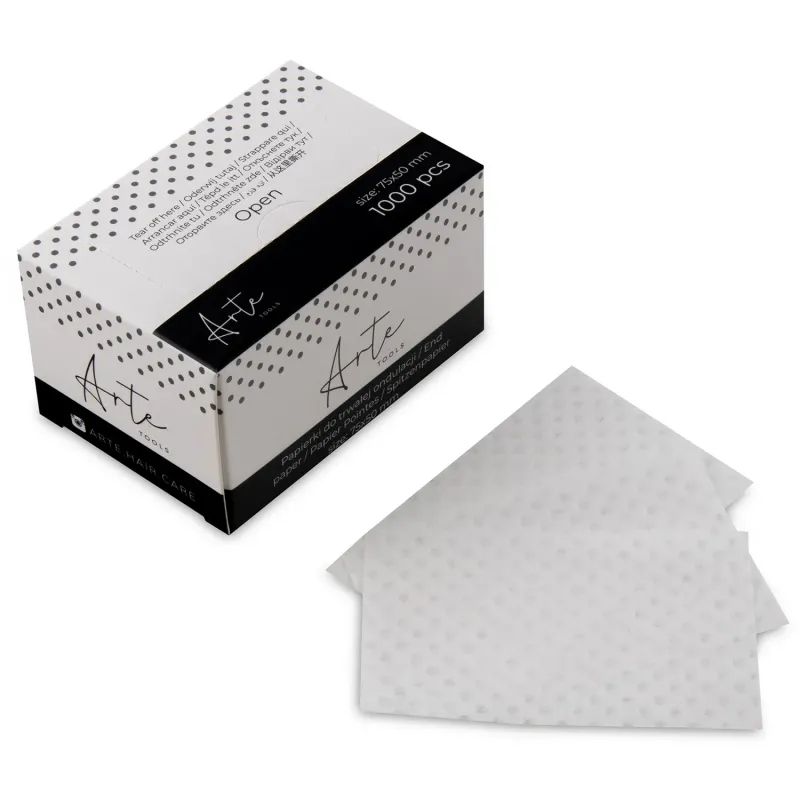 ARTE TOOLS - Papierki do trwałej ondulacji 75 × 50 mm – 1000 szt.