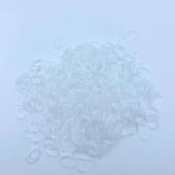 ARTE TOOLS – Gumki do warkoczy CLEAR, bezbarwne (400 szt.)