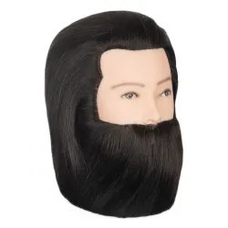 ARTE Główka MARCO - głowa fryzjerska treningowa MEN z brodą naturalna 100 %