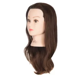 ARTE - Główka fryzjerska KATIE treningowa 45 cm naturalne 100% + statyw