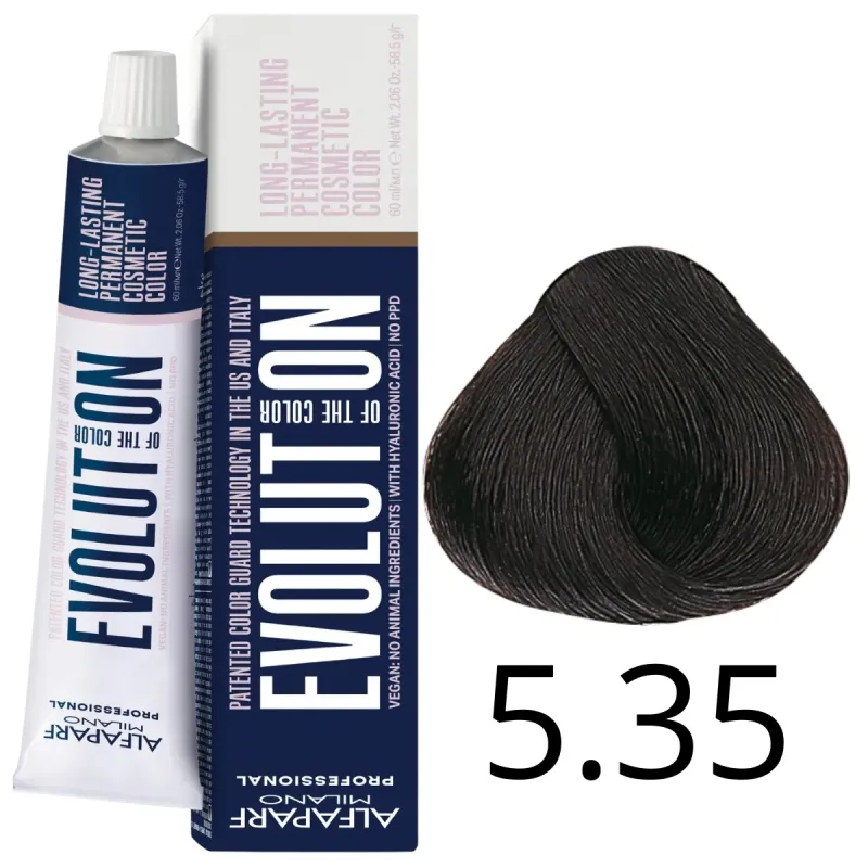 Alfaparf Milano Evolution of Color, farba do włosów nr 5.35 - 60ml