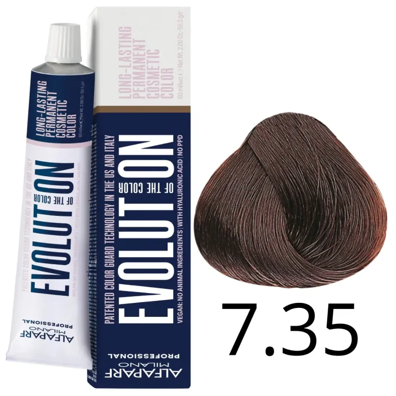 Alfaparf Milano Evolution of Color, farba do włosów nr 7.35 - 60ml