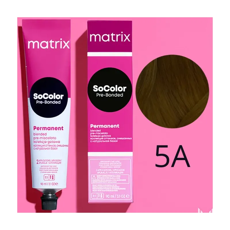 Matrix SoColor, farba do włosów z technologią Pre-Bonded, 5A, 90ml