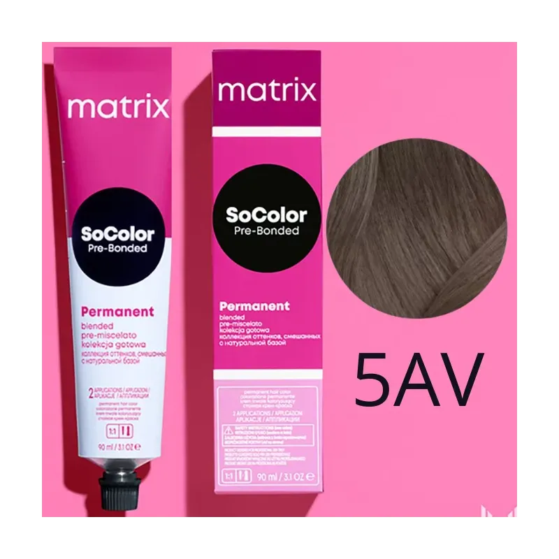 Matrix SoColor, farba do włosów z technologią Pre-Bonded, 5AV, 90ml