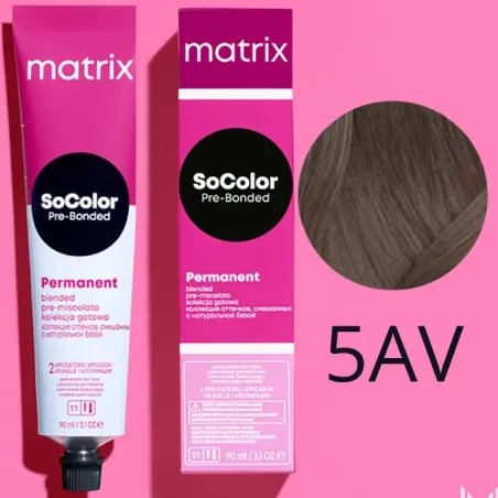 Matrix SoColor, farba do włosów z technologią Pre-Bonded, 5AV, 90ml