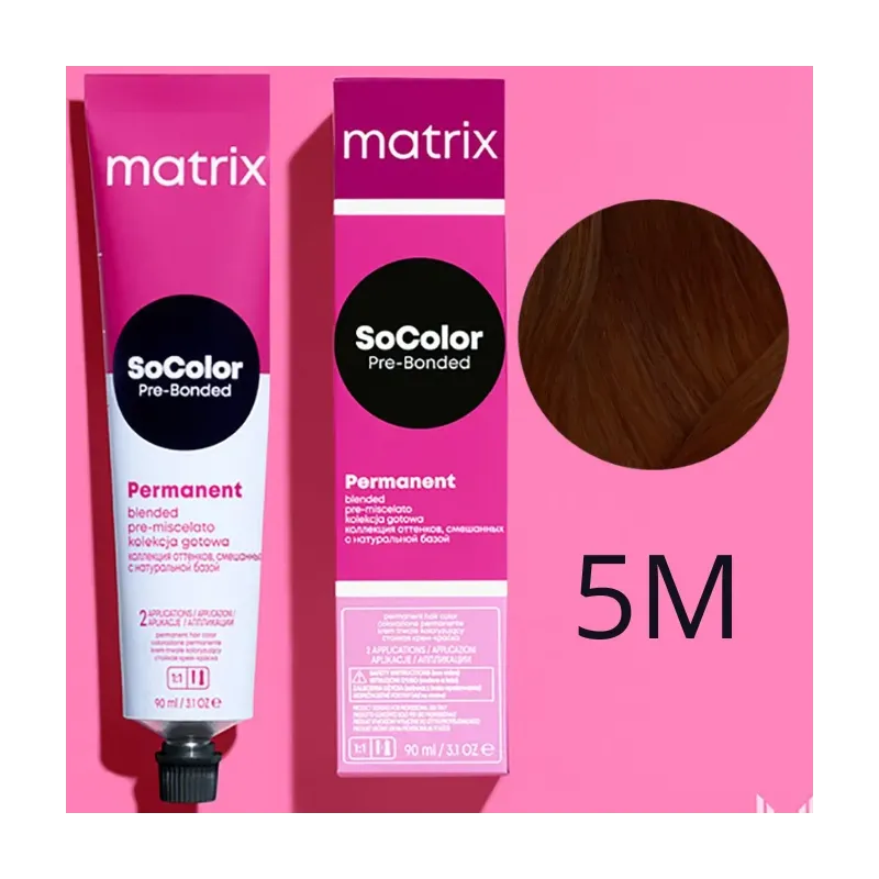 Matrix SoColor, farba do włosów z technologią Pre-Bonded, 5M, 90ml