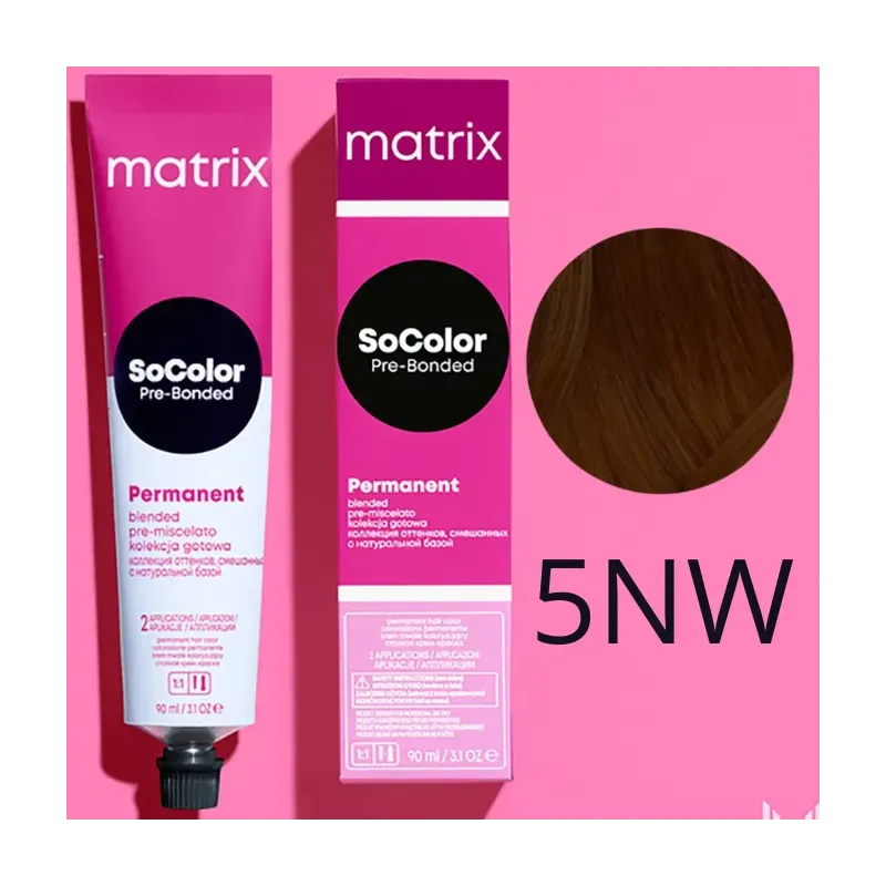 Matrix SoColor, farba do włosów z technologią Pre-Bonded, 5NW, 90ml