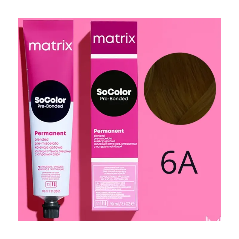 Matrix SoColor, farba do włosów z technologią Pre-Bonded, 6A, 90ml