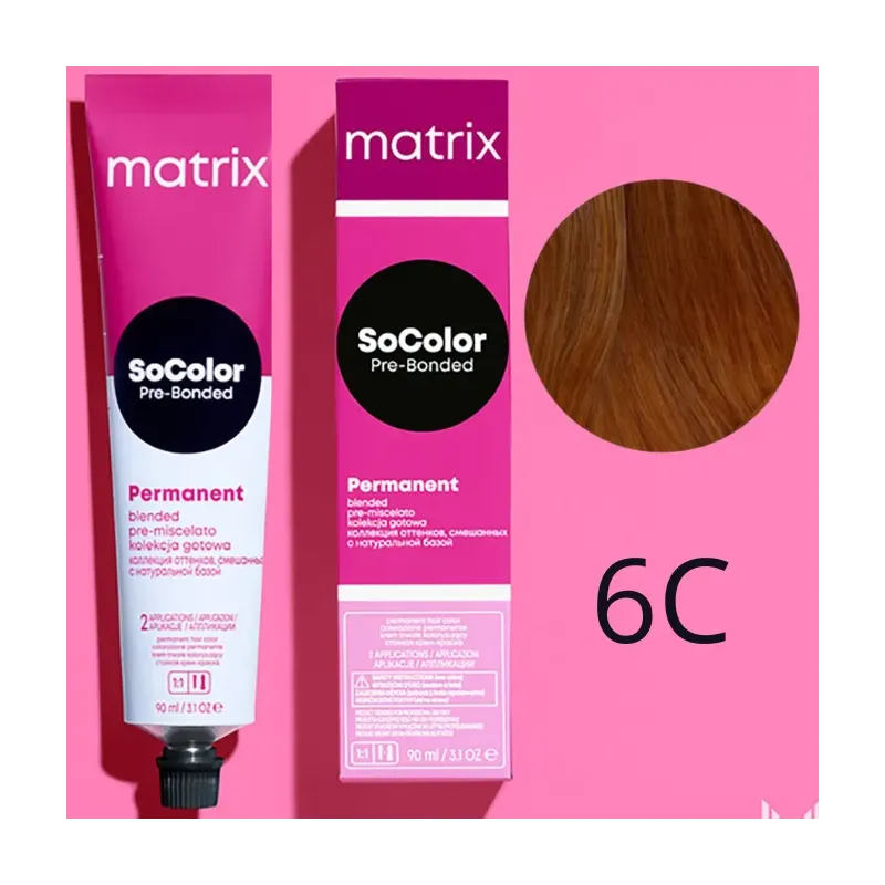 Matrix SoColor, farba do włosów z technologią Pre-Bonded, 6C, 90ml