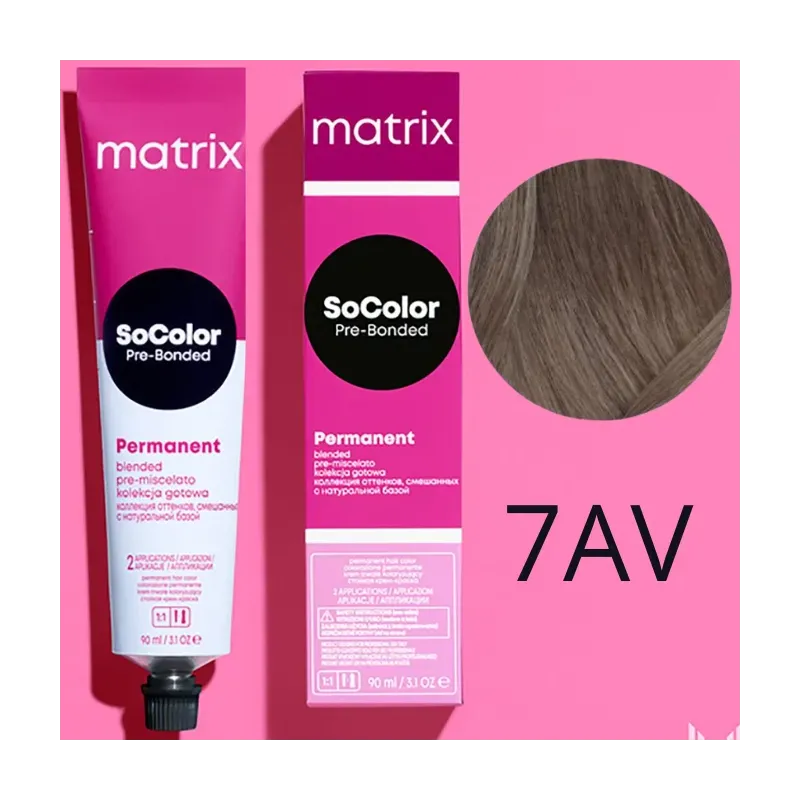 Matrix SoColor, farba do włosów z technologią Pre-Bonded, 7AV, 90ml