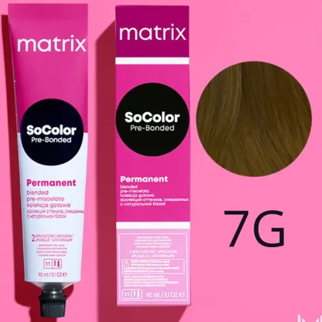 Matrix SoColor, farba do włosów z technologią Pre-Bonded, 7G, 90ml