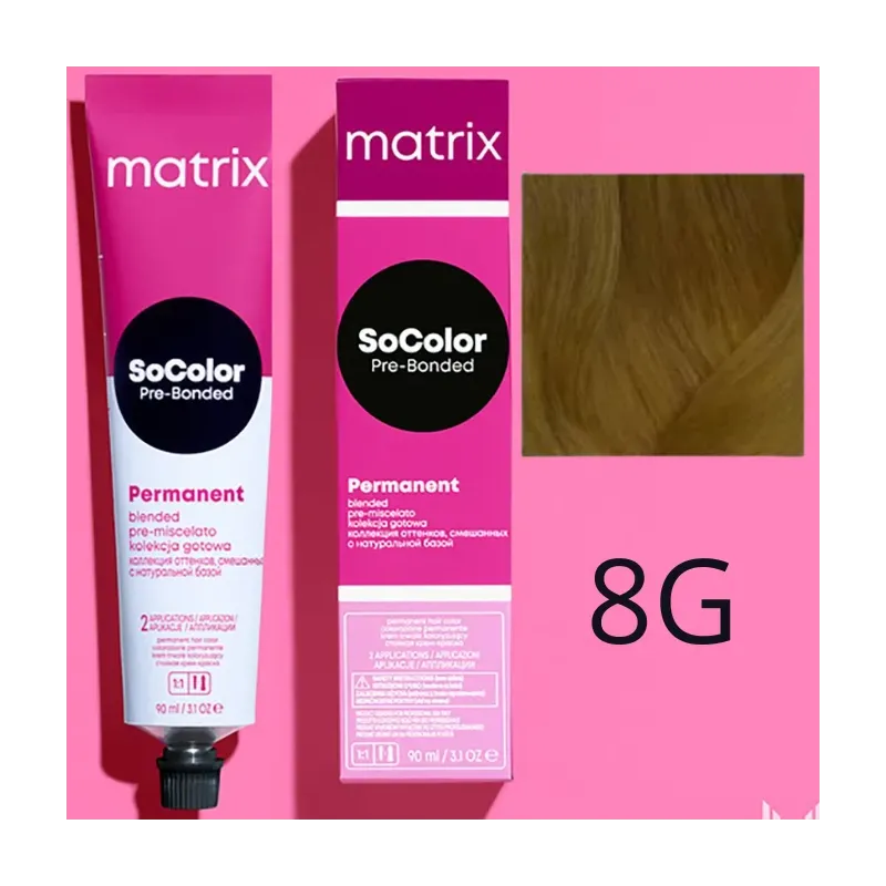 Matrix SoColor, farba do włosów z technologią Pre-Bonded, 8G, 90ml