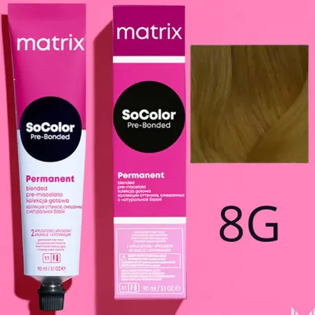 Matrix SoColor, farba do włosów z technologią Pre-Bonded, 8G, 90ml