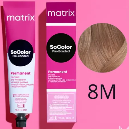 Matrix SoColor, farba do włosów z technologią Pre-Bonded, 8M, 90ml