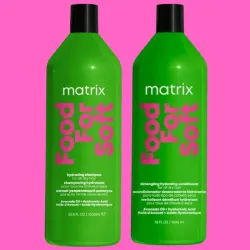 Matrix Food For Soft zestaw nawilżający do każdego rodzaju włosów suchych | szampon 1000ml, odżywka 1000ml
