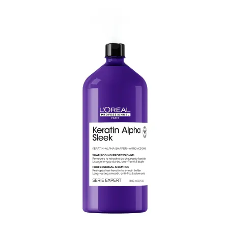 Loreal Keratin Alpha Sleek - Szampon wygładzający 1500 ml