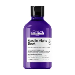 Loreal Keratin Alpha Sleek - Szampon wygładzający 300 ml