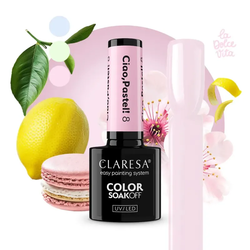 Claresa Lakier Hybrydowy Ciao, Pastel! 8 5g