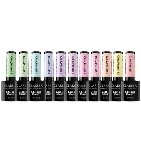 Claresa Zestaw Lakierów Hybrydowych Kolekcja Ciao, Pastel! 11x5g