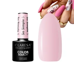 Claresa kolekcja So Simple 5x lakier hybrydowy do paznokci róż różowe hot