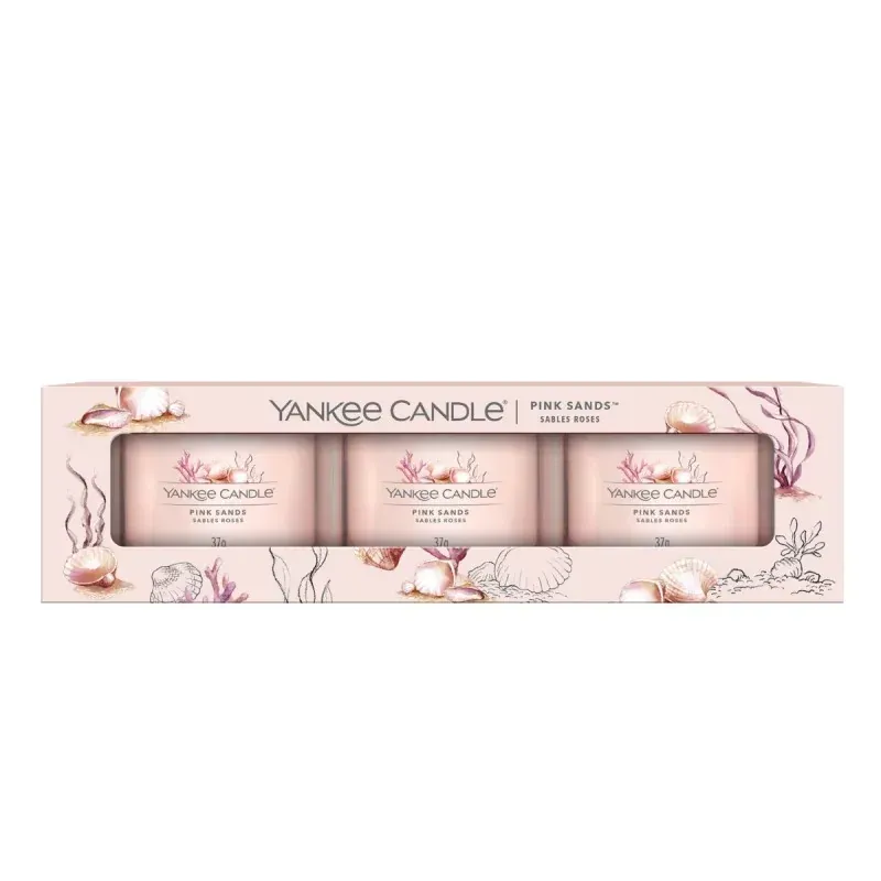YANKEE CANDLE Świece mini - 3 pack PINK SANDS