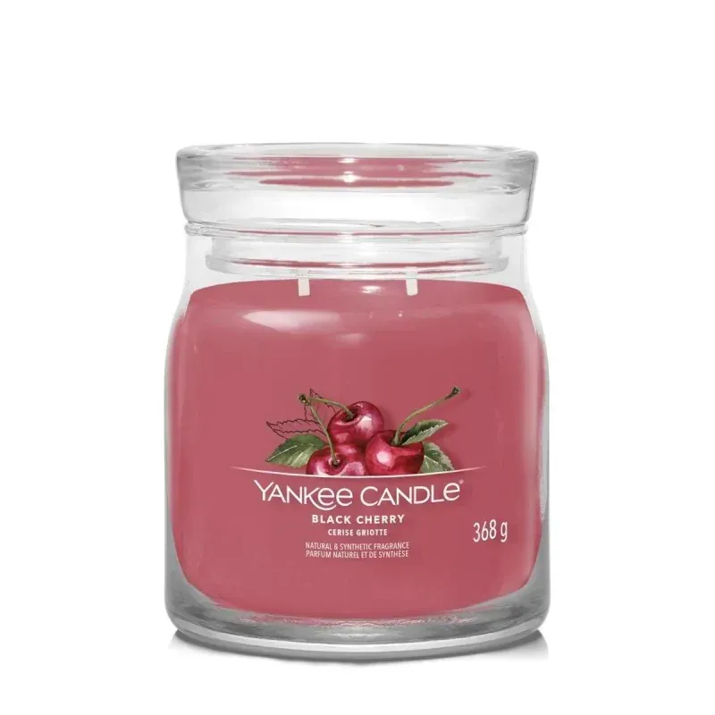 YANKEE CANDLE Świeca średnia BLACK CHERRY 368g