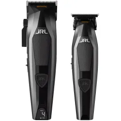 JRL Zestaw Diamante czarny bezprzewodowa maszynka + bezprzewodowy trymer do włosów + dwie stacje ładujące