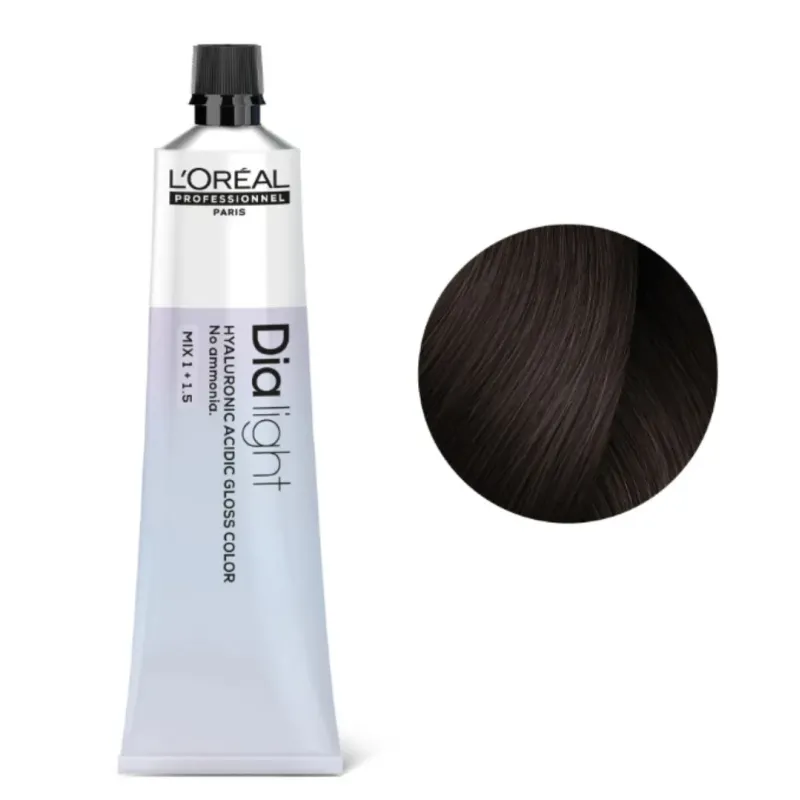 Loreal Dia Light, krem koloryzujący z kompleksem hialuronowym, 5.12, 60ml