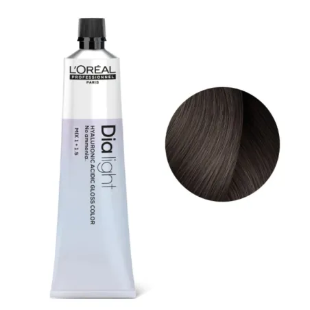 Loreal Dia Light, krem koloryzujący z kompleksem hialuronowym, 7.12, 60ml