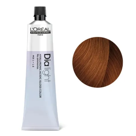 Loreal Dia Light, krem koloryzujący z kompleksem hialuronowym, 7.43, 60ml