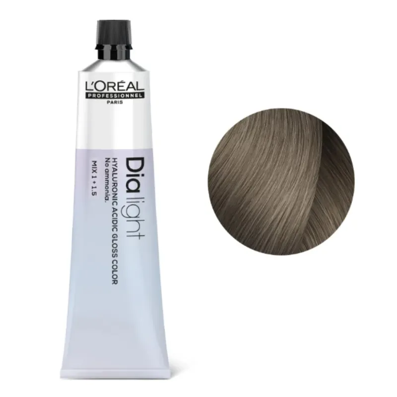Loreal Dia Light, krem koloryzujący z kompleksem hialuronowym, 8.18, 60ml