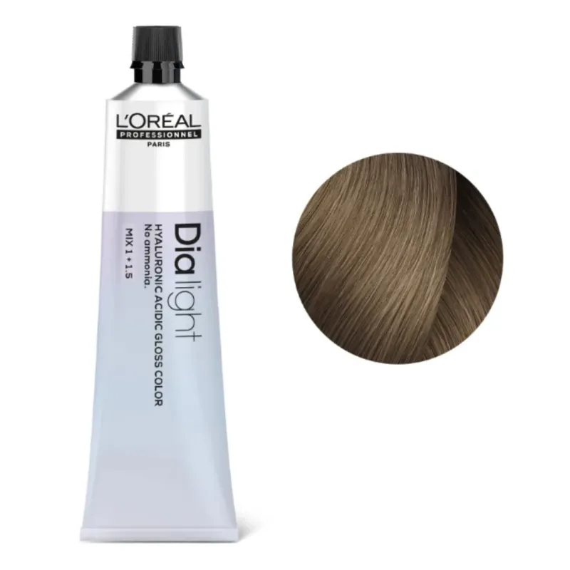 Loreal Dia Light, krem koloryzujący z kompleksem hialuronowym, 8.23, 60ml