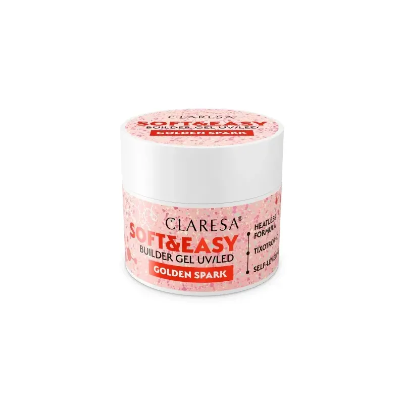 CLARESA SOFT&EASY GOLDEN SPARK 45G - ŻEL BUDUJĄCY